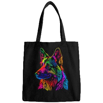 Discover Rainbow German Shepherd Designer Bags