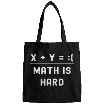 Discover X   Y   2Math is Hard Funny Physics Puns Math Student Joke Bags