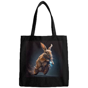 Discover Rabbit Riding Motorcycle Easter Bunny Easter Funny Biker Bike Bags