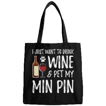 Discover Min Pin Dog Mom Wines Miniature Pinscher Gift Bags
