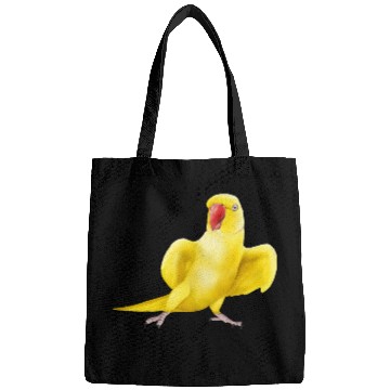 Discover Yellow Indian Ringneck Parrot bird Bags
