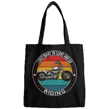 Discover Retro Chopper Motorcycle Rider Funny Biker Bags