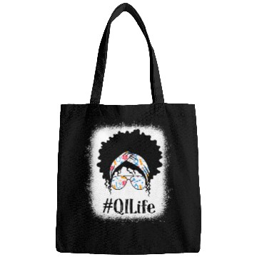 Discover QI Quality Improvement nurses Black Afro Messy Bun African Bags