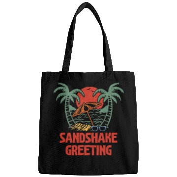Discover Sandshake Greeting Beach Camping Ocean Camper Friends 2 Bags