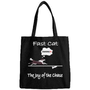Discover Funny Dog Lover Fast Cat Squirrel with a Border Collie Bags