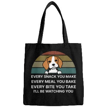 Discover funny Retro Every snack you make Every meal you bake Beagle Bags