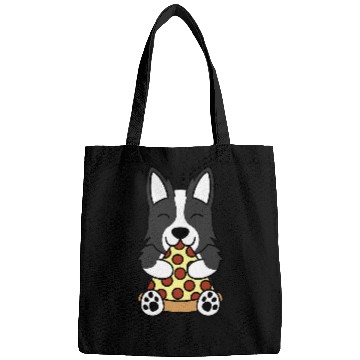Discover Pizza Border Collie Dog Bags
