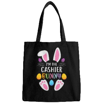 Discover Im The Cashier Bunny Funny Easter Day Rabbit Bags