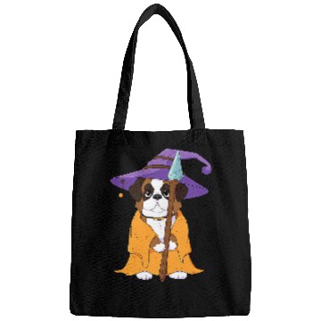 Discover Saint Bernard Wizard Funny Dog Magic Bags