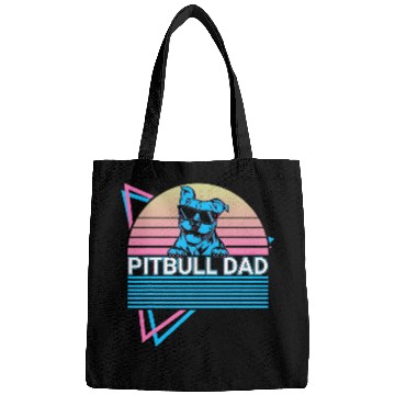 Discover Pitbull Dad Pit Bull Retro Bags