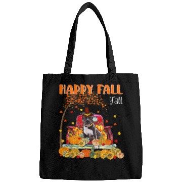 Discover Pitbull Dog Autumn Fall Pumpkin Truck Mappe Thanksgiving Bags