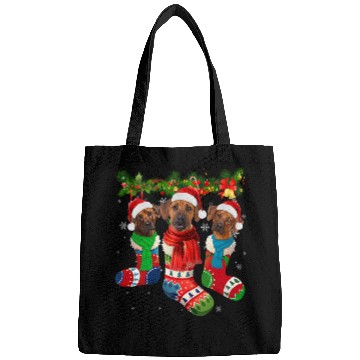 Discover Rhodesian Ridgeback In Christmas Socks Bags