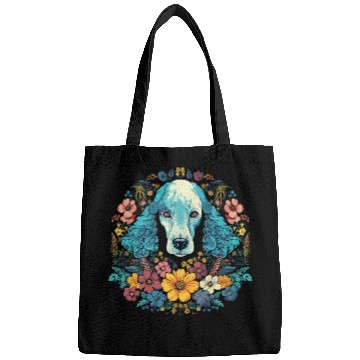 Discover Poodle Dog with Flowers Bags