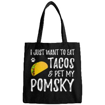 Discover Pomsky Taco Lover Cinco de Mayo Pomsky Dog Mom Bags