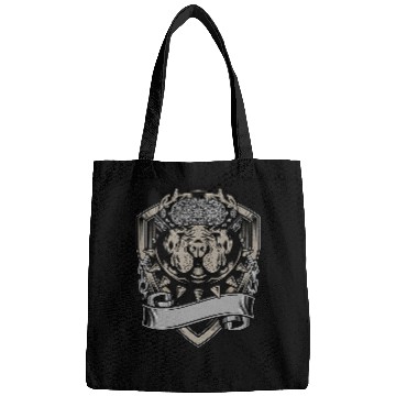 Discover Pit Bull Terrier Dog Wearing A Bandana Bags