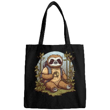Discover Sloth Hiking And Camping Design Bags