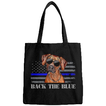 Discover Rhodesian Ridgeback Thin Blue Line Flag Police Dog Bags
