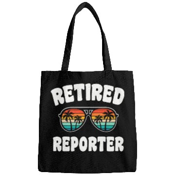 Discover Retired Reporter Funny Retirement Congratulations Bags