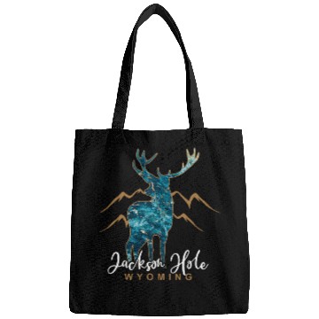 Discover Jackson Hole Wyoming USA Elk Mountains Vacation Souvenir Bags