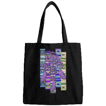 Discover Native American Dreamcatcher Border Elements 3 Fan Fun Bags