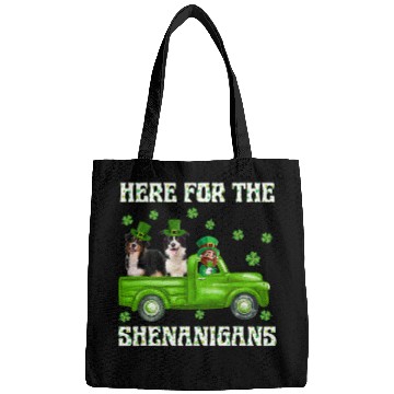 Discover Here For The Shenanigans Australian Shepherd St Patricks Bags