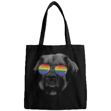 Discover Pride Month leonberger Rainbow Flag Bags