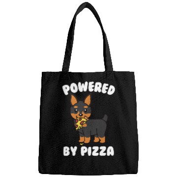 Discover Powered By Pizza Miniature Pinscher Dog Bags