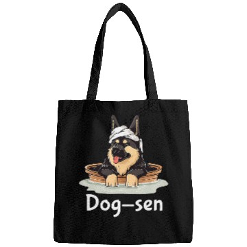 Discover German Shepherd Dogsen Funny Dog Hot Spring Bags