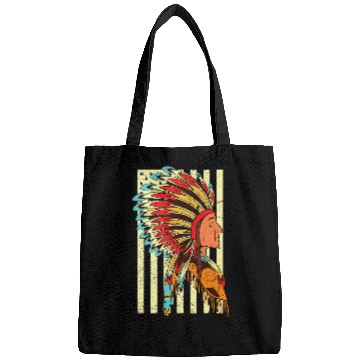 Discover US Flag Headdress Indian Roots Indigenous Native American Bags