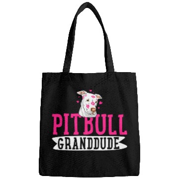 Discover Pitbull Granddude Pit Bull Terrier Dog Pibble Fathers Day Bags