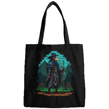 Discover Pixelated 16 Bit Digitized Plague Doctor Retro vintages Pixel 2 Bags