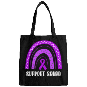 Discover Support Squad Purple Rainbow Ribbon Epilepsy Awareness Bags