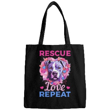 Discover Pitbull Pittie Rescue Love Repeat Bags