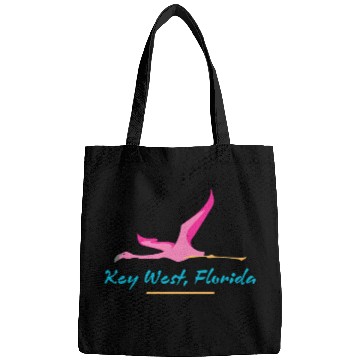 Discover Key West Florida Art Deco Flamingo Design Bags