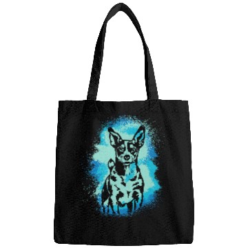 Discover Jack Russel Paint Blue Design Dog Mom Dad Bags