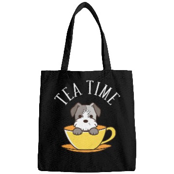 Discover Schnauzer Tea Time Funny Dog Beverage Bags
