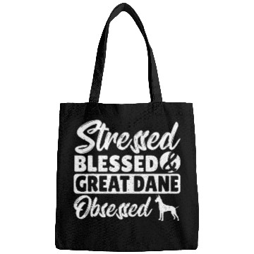 Discover Stressed Blessed Great Dane Obsessed Great Dane Dog Bags
