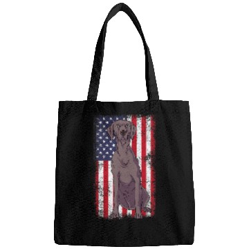 Discover Weimaraner USA Flag Bags