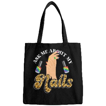 Discover Nail Tech Quote Work Uniform Nail Polish Leopard Cheetah 1 Bags