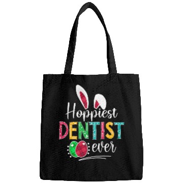 Discover Hoppiest dentists Ever Bunny Ears buffalo plaids Easter Bags