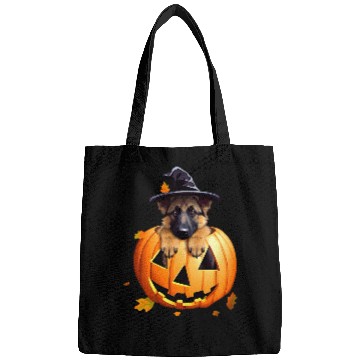Discover German Shepherd Puppy Halloween Magic Bags