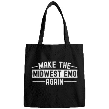 Discover Make the Midwest emo again funny modern baseball football Bags