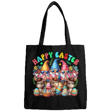 Discover Happy Easter Squad Three Gnomes Bunny Donkeys Hunting Eggs Bags