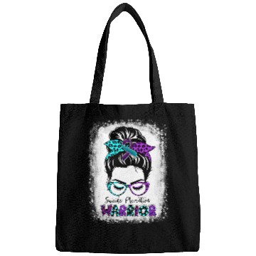 Discover suicides Prevention Warrior Messy Bun Teal Purple Ribbon 1 Bags
