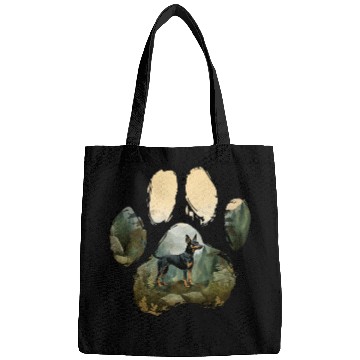 Discover Miniature Pinscher Mountain Paw Design Dog Mom Dad Bags