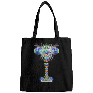 Discover psychedelics Meditator Buddha Trippy Yoga Geometry Art Bags