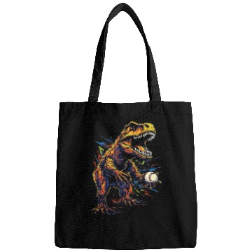 Discover T Rexs Playing Baseball Funny Dinosaur Baseball Player Coachs 1 Bags
