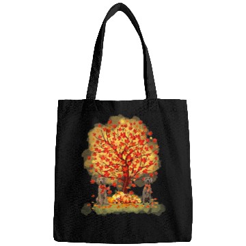 Discover Weimaraner Under Maple Tree Fall Pumpkin Dogs Bags
