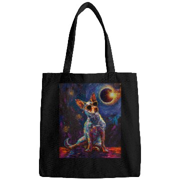 Discover Total Solar Eclipse Blue Heeler Dog 1 Bags