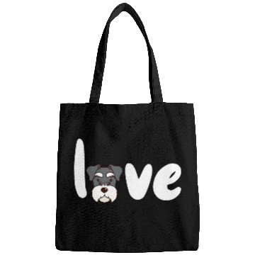 Discover SCHNAUZER DOG LOVE for valentines day Bags